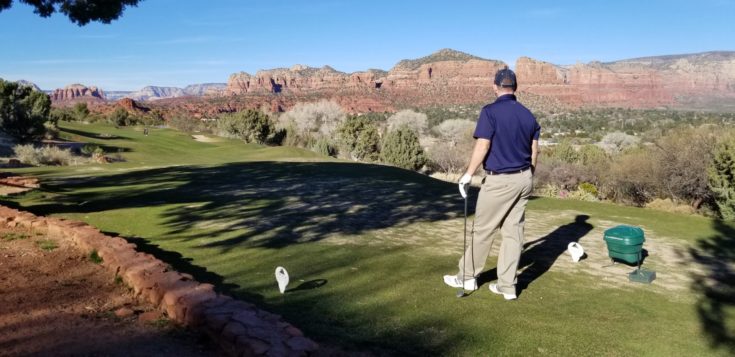 photo of Greg golfing at Sedona Golf Resort